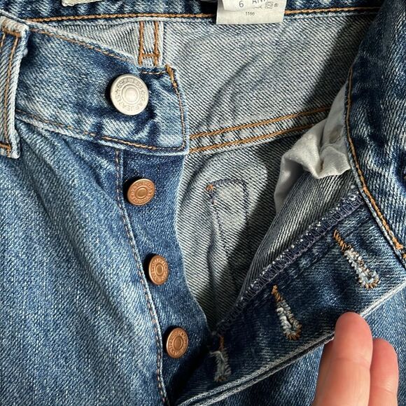 Vintage GAP Boot Cut Jeans 6 Ankle High Rise 90s Y2K Minimalist Denim - Picture 7 of 12